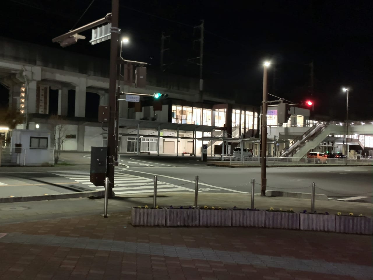夜の西那須野駅