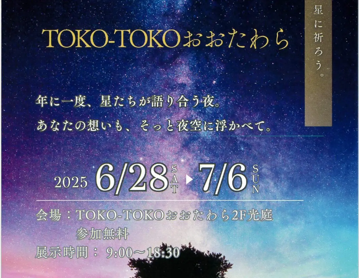 七夕 TOKO-TOKOおおたわら2025チラシ01