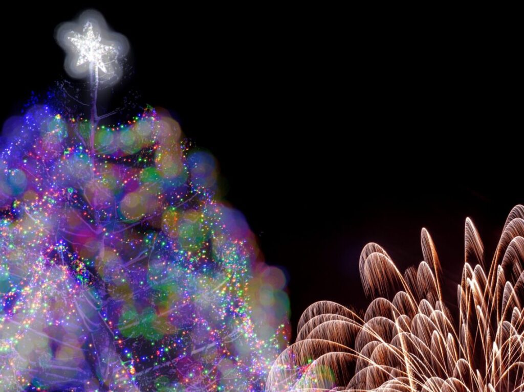 クリスマス花火のイメージ